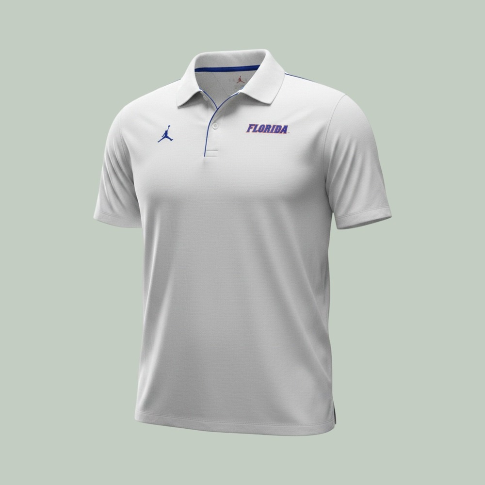 Jordan Florida Gators Mens XL White‎ Performance Polo Shirt Jumpman NCAA Sport